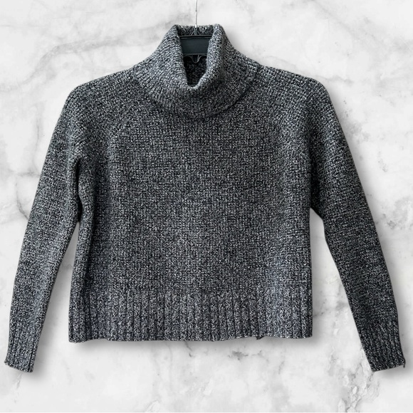 Madewell Eastbrook Turtle Neck Crossover Open Back Wool Blend Sweater Size M - Picture 3 of 11